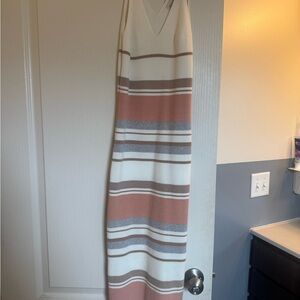 Striped Sleeveless Knit Dress